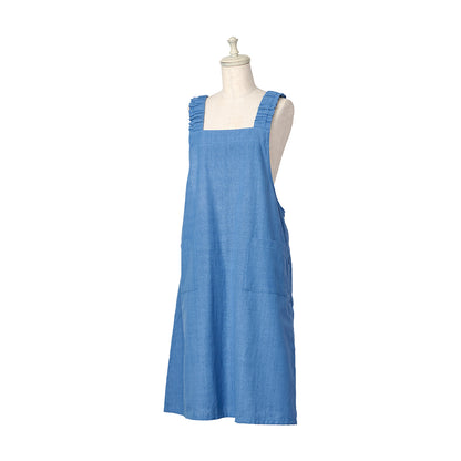 【SALE 50％オフ】デイバイデイ ジャンスカエプロンドット グレー