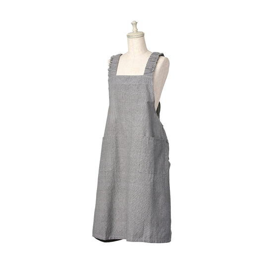 【SALE 50％オフ】デイバイデイ ジャンスカエプロンドット グレー