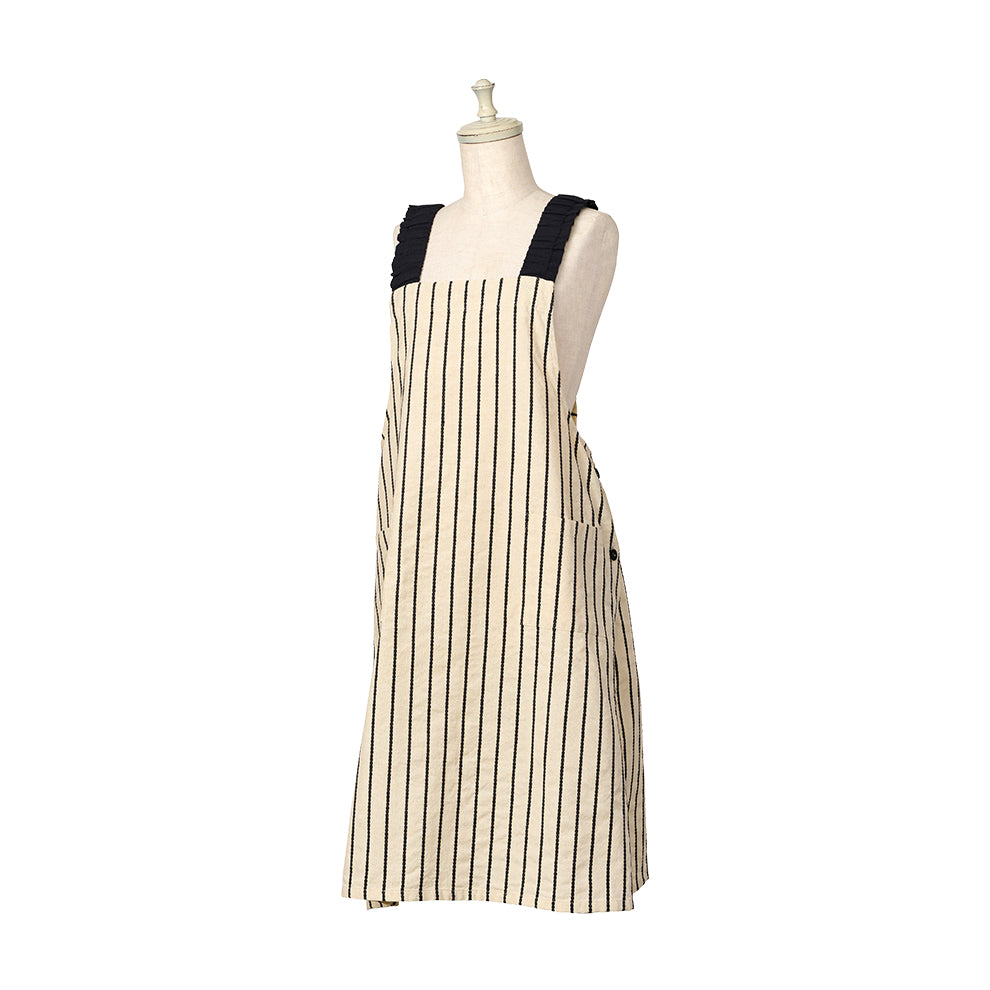 【SALE 50％オフ】デイバイデイ ジャンスカエプロン ストライプ ネイビー