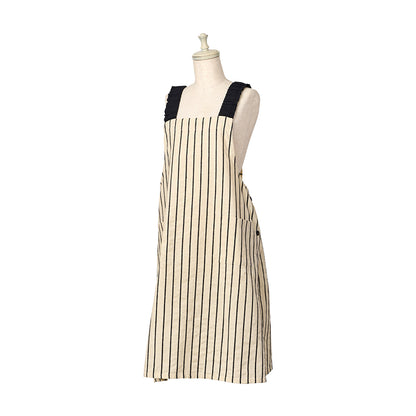 【SALE 50％オフ】デイバイデイ ジャンスカエプロン ストライプ ネイビー