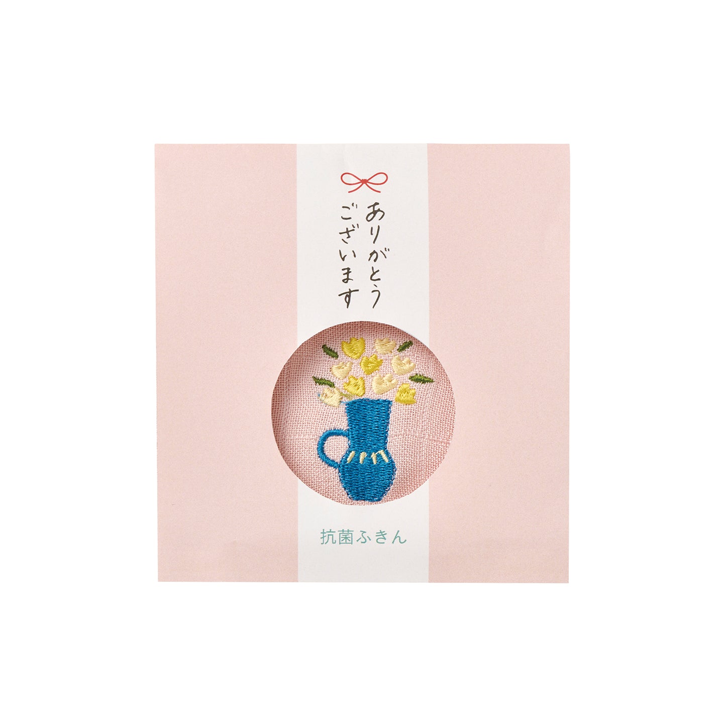 ごあいさつクロス  花瓶 ピンク