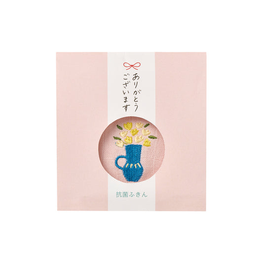 ごあいさつクロス  花瓶 ピンク