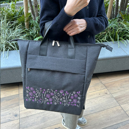 【SALE 50％オフ】ココロ 刺繍カート フローリス 4輪タイプ グレー