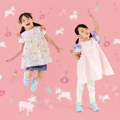 アビチュアル フリルキッズエプロン Mサイズ（100～130cm）ピンク【2026年SS新作】