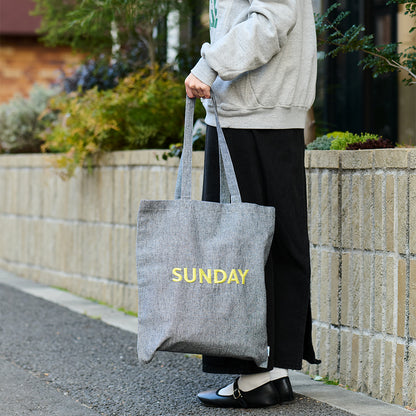 【EC限定】アビチュアル SUNDAY 刺繍トートバッグ イエロー【2026年SS新作】