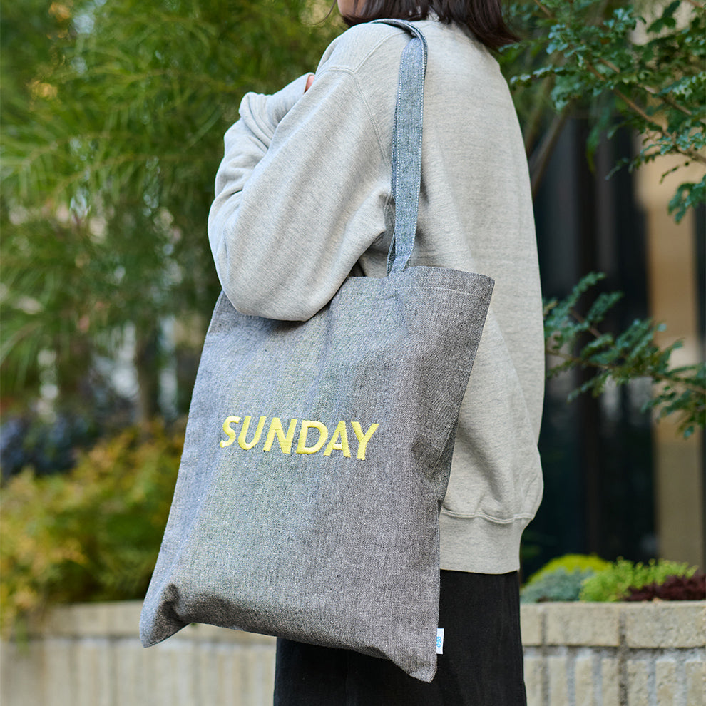 【EC限定】アビチュアル SUNDAY 刺繍トートバッグ イエロー【2026年SS新作】